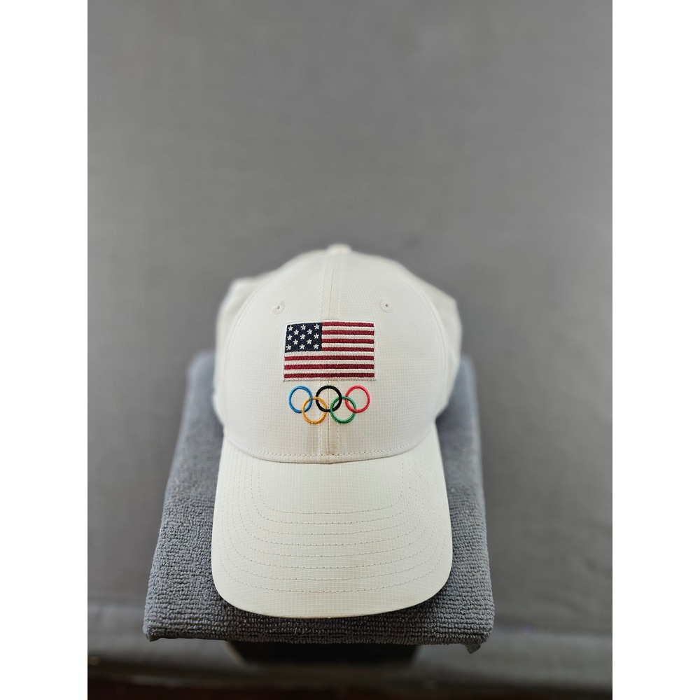 Nike Dri-FIT Club Cap Team USA Olympic Rings White Ripstop Hat S/M